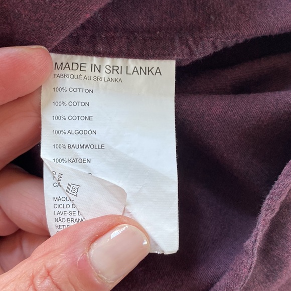 CLUB MONACO burgundy shirt long sleeves men M - Picture 5 of 5